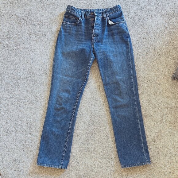 Reformation Winona Mid Rise Button Fly Jeans - Picture 3 of 5